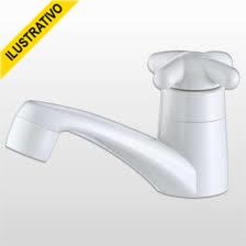 Torneira Lavatorio Mesa Fixa 1194 F34 Abs Branca Brio Lorenzetti