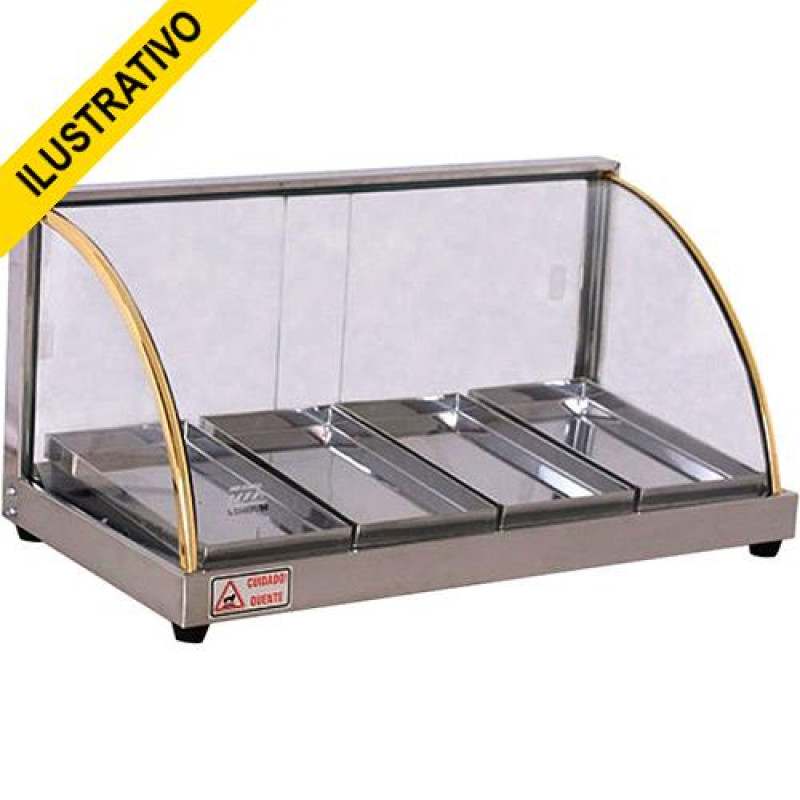 Estufa Vidro Curvo 04 Bandejas Simples W4b 127v Tita