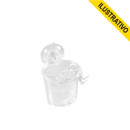 Porta Escova Ventosa Av/pe Cristal Astra