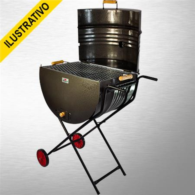 Churrasqueira Bafo Grill C/roda Pq Mc 19.1 Minasca/ 75 Queiroz