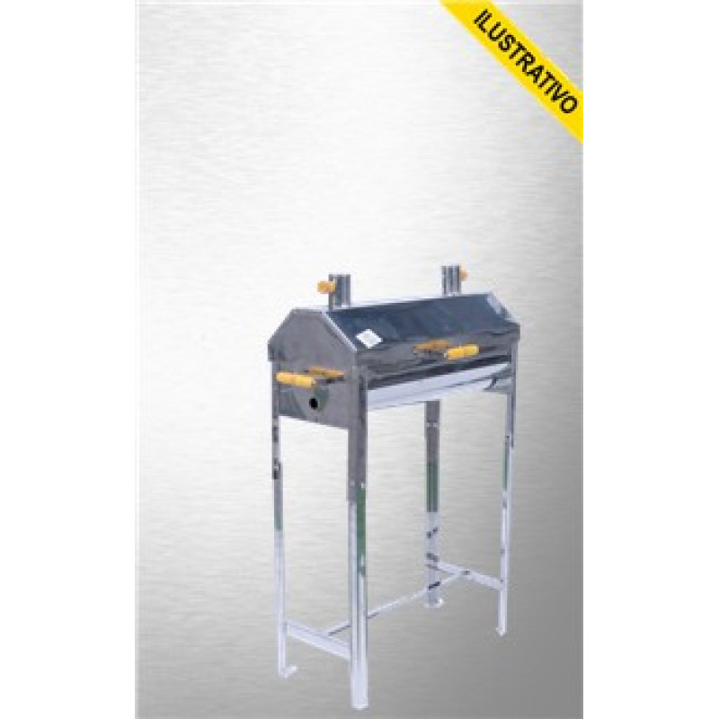 Churrasqueira Inox Bafo (60x28) N.03 Queiroz