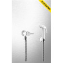 Ducha Higienica Rabicho Abs Cromado 1,20mt Gatilho Abs Branco Registro Abs Branco 1/4 Acabamento Alavanca 1984 F31 Fortti Lorenzetti