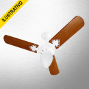 Ventilador Teto New Delta Light Pera 3p Br/mg Ventidelta