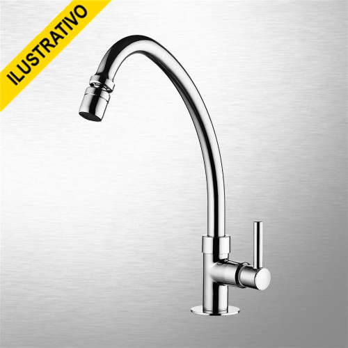 Torneira Cozinha Mesa Movel Alta 1167 C31 Metal Lorenfit Slim Lorenzetti