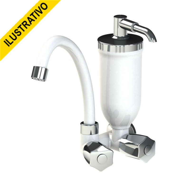 .vender Tfmb8 - Componente Torneira Filtro Parede Movel Alta Branca Abs/branco Abs Volante Redondon
