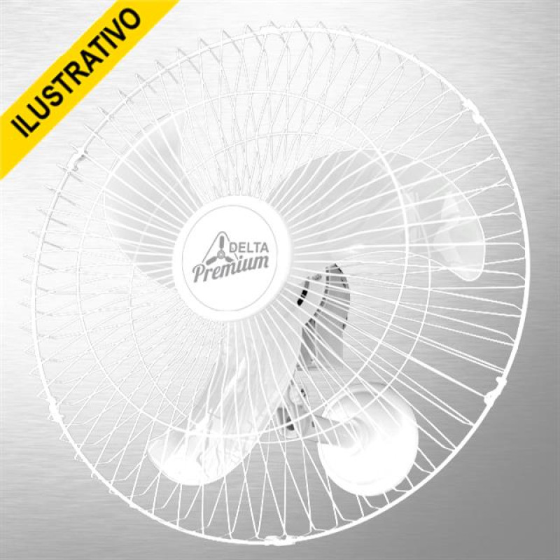 Ventilador Parede 60cm Premium Grade Aco Branco Ventidelta