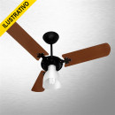 Ventilador Teto Qe New Delta Light Taca 3p Pt/mg Ventidelta