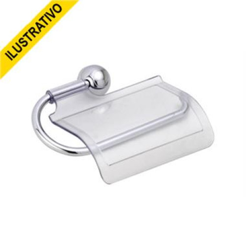 Papeleira Parede C/protecao Cromada/cristal Plastica Monaco 21500 Duda