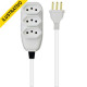 Extensao Eletrica Tripla 10a 3p Cabo Pp Ch 3mt Br/cz 17991 Ilumi