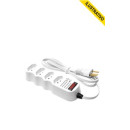Filtro Linha 04 Tomadas 1mt 2p+t 3p Cabo Pp Chato 34002 Ilumi