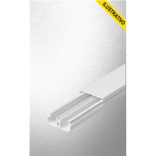 Canaleta 20x10x2000 C/divisoria C/fita Branca 62091df Ilumi