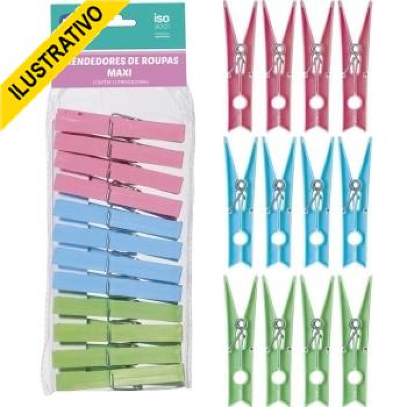 Pregador De Roupas Maxi 12pcs 6062 Mor