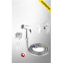 Ducha Higienica Rabicho Metal 1,20mt Gatilho Abs Cromado Registro Abs Cromado Acabamento Alavanca Egaplast