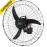 Ventilador Parede 60cm Grade Aco Preto Multimarcas 127v