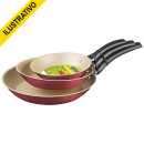 Frigideira Jogo 3pcs Antiaderente 24/20/16cm Vermelho Tramontina