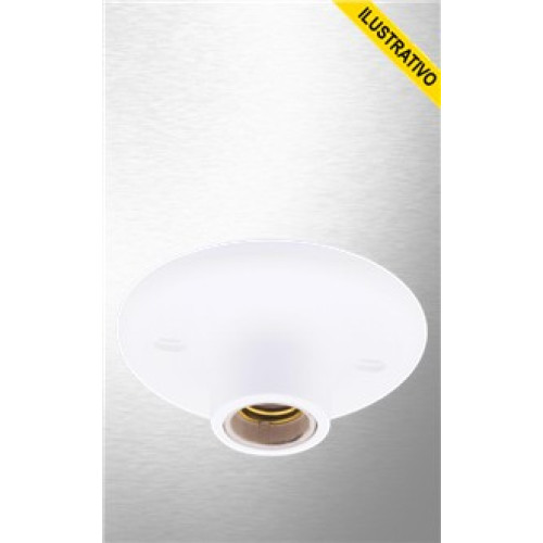 Plafon E27 100w Bocal Porcelana Branco 2080009-01 Taschibra