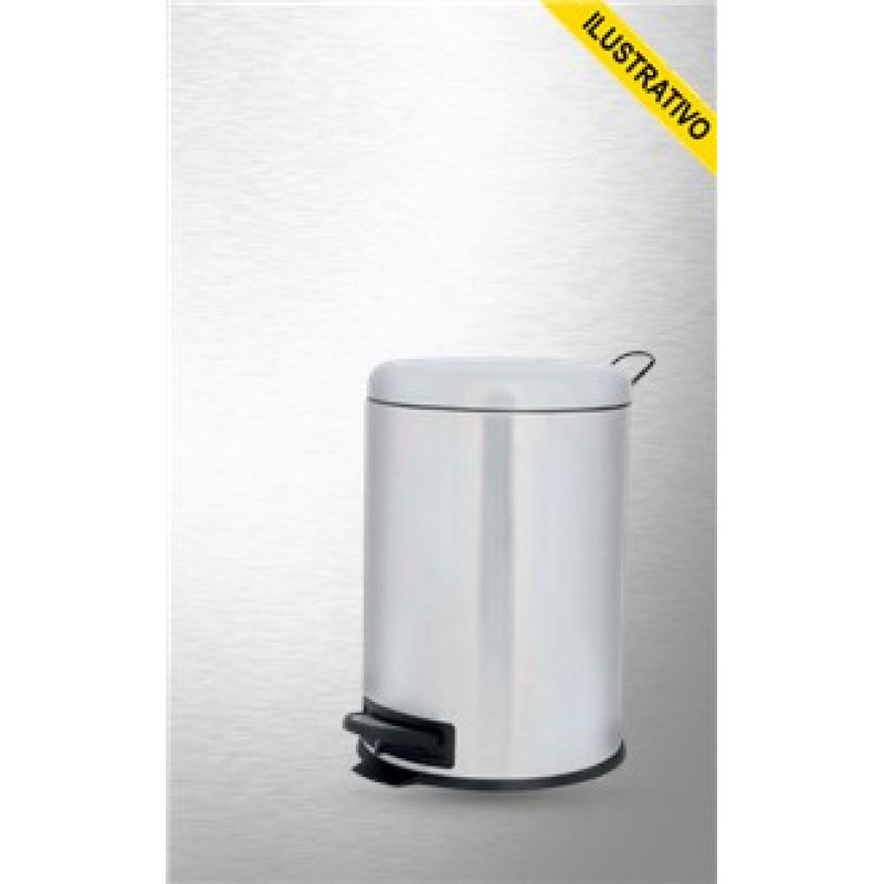 Lixeira Banheiro Pedal Inox Fosca 05,0l Safira 8227 Mor