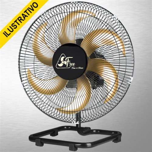 Ventilador Mesa 40cm Free Grade Aco Preto 127v Ventidelta