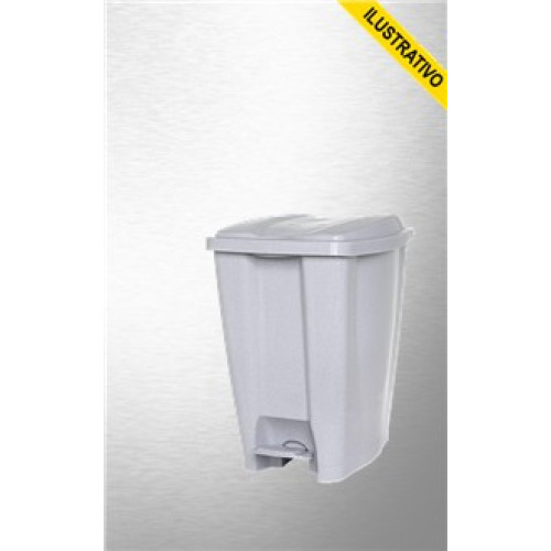 Lixeira Banheiro Pedal Plastica 07,0l Branca 1786 Jaguar