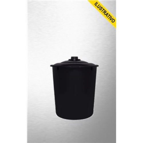 Lixeira Cozinha Tampa Plastica 07,5l Preta 3068 Jaguar