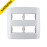 Placa 4x4 2+2 Modulo+suporte Separ Horiz Slim 83070 Ilumi