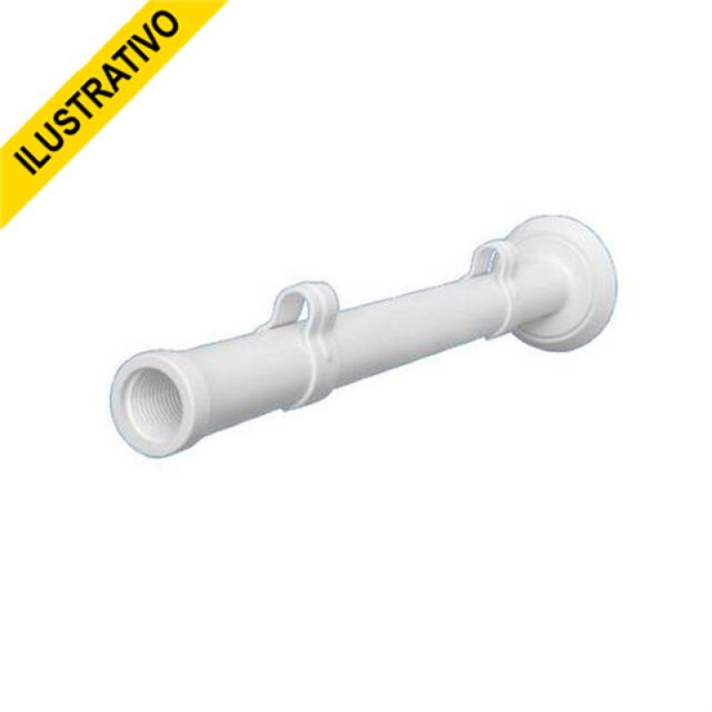 Braco Para Chuveiro Plastico 30cm Branco Zagonel/3063 Fame