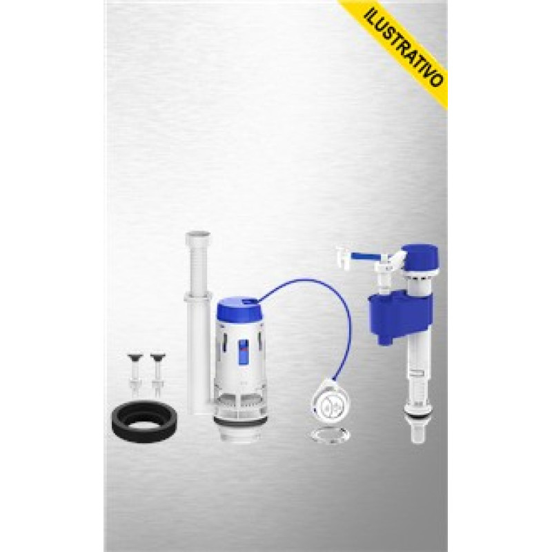 Kit Completo Caixa Acoplada Master/dual Flush Universal 9562 Censi/340229 Blikit