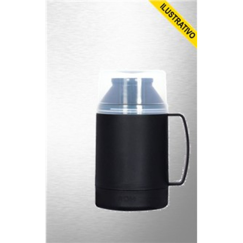 Garrafa Termica Rolha 0,50l 500ml Preta Indie 9156 Mor