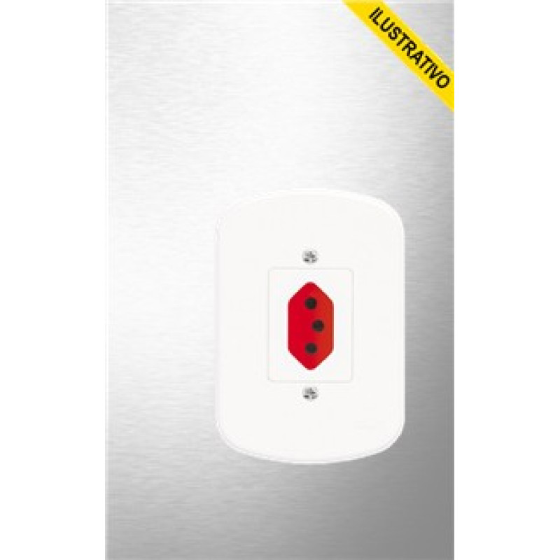 Tomada Blanc C/placa 20a Vermelha 2p+t 2337 Fame