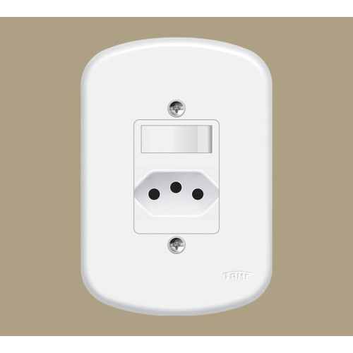 Interruptor Blanc+ C/placa 1 Secao+1 Tomada 20a 3p 3925 Fame