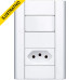 Interruptor Modulare C/placa 1 Secao+1 Tomada 3p 10a 1435 Fame