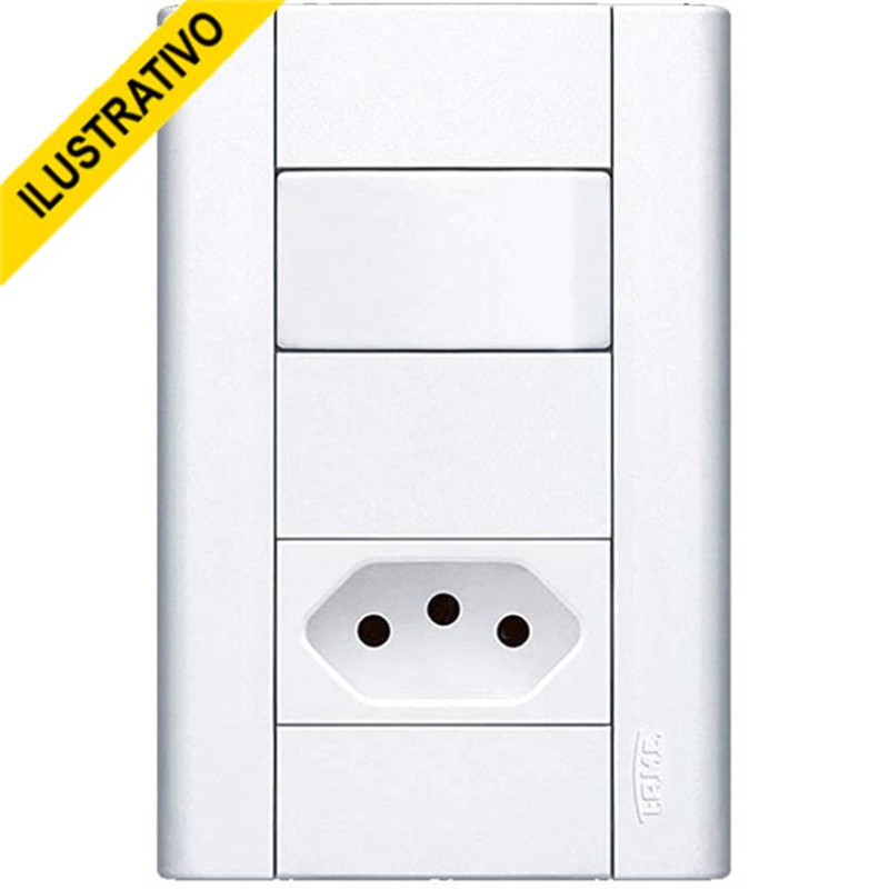 Interruptor Modulare C/placa 1 Secao+1 Tomada 3p 10a 1435 Fame