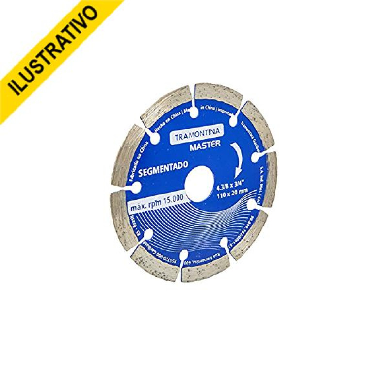 Disco Corte Concreto Diamantado Segmentado Seco 110mmx20mm 4.3/8 42595/104 Tramontina