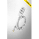 Extensao Eletrica Tripla 20a 3p Cabo Pp Chato 3x2,5 05mt Branca Ilumi