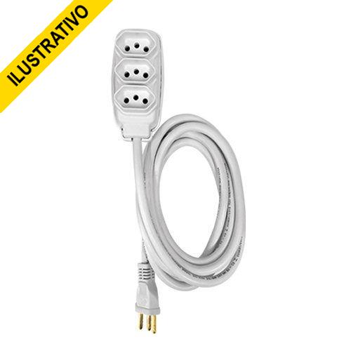 Extensao Eletrica Tripla 20a 3p Cabo Pp 3x2,5 05mt Br Ilumi