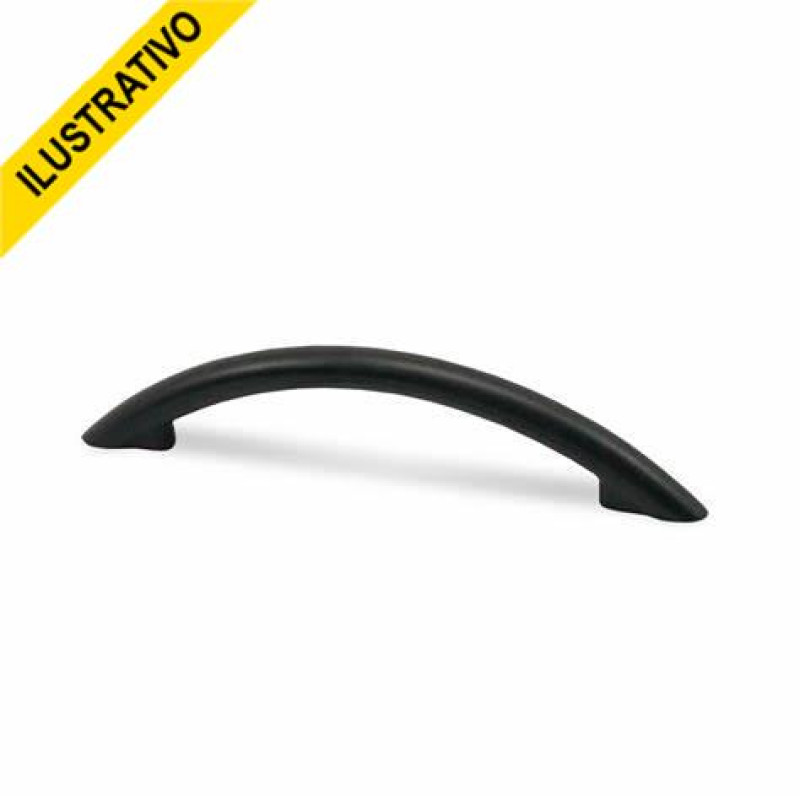 Puxador Plast Aires 96mm Preto 7717 Almir