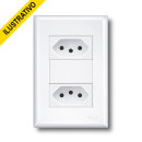 Tomada C/placa 4x2 2 Secoes Separadas 20a 3p Branca Evidence 2916 Fame