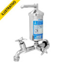 Torneira Cozinha Com Filtro Parede Fixa Cromada Metal/cromado Abs Volante Cruz 1/4 7047/28321 Real