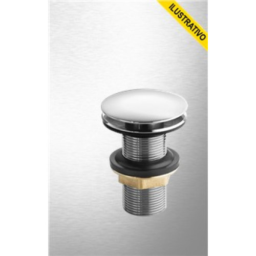 Valvula Lavatorio Click Luxo Redonda S/ladrao Cromada 1616 C20 Lorenzetti