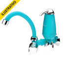 Torneira Filtro Parede Movel Alta Marine+cromada Abs/marine+cromado Abs Volante Redondo Mvs Acquabios