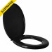 Assento Oval Std Plastico Preto Duratti Fortti Lorenzetti