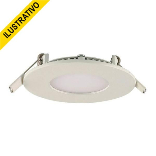 Painel Led Branco 09 Redondo Embutir 03w/3,5w 6500k Multimarcas