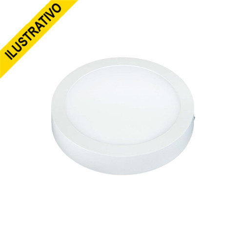 Painel Led Branco 17 Redondo Sobrepor 12w 6500k 15070114 Taschibra