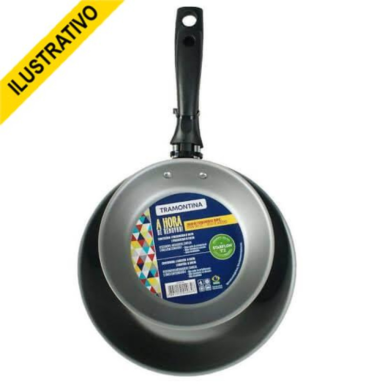 Frigideira Jogo 2pcs Antiaderente 20/16cm Preta/chumbo Tramontina