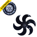 Helice De Ventilador 40cm Mallory 6 Pas Turbo Silencium Mm270/269 Versatil