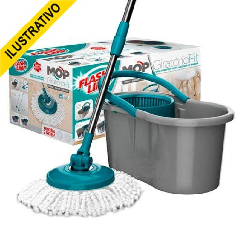 Esfregao Residencial Mop Giratorio C/ Balde Fit Mop5011/5010 Euro