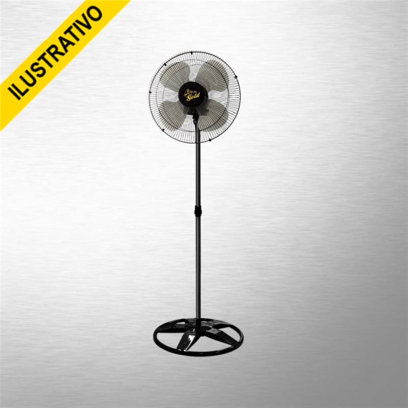 Ventilador Coluna 50cm Gold Grade Aco Preto Ventidelta Biv