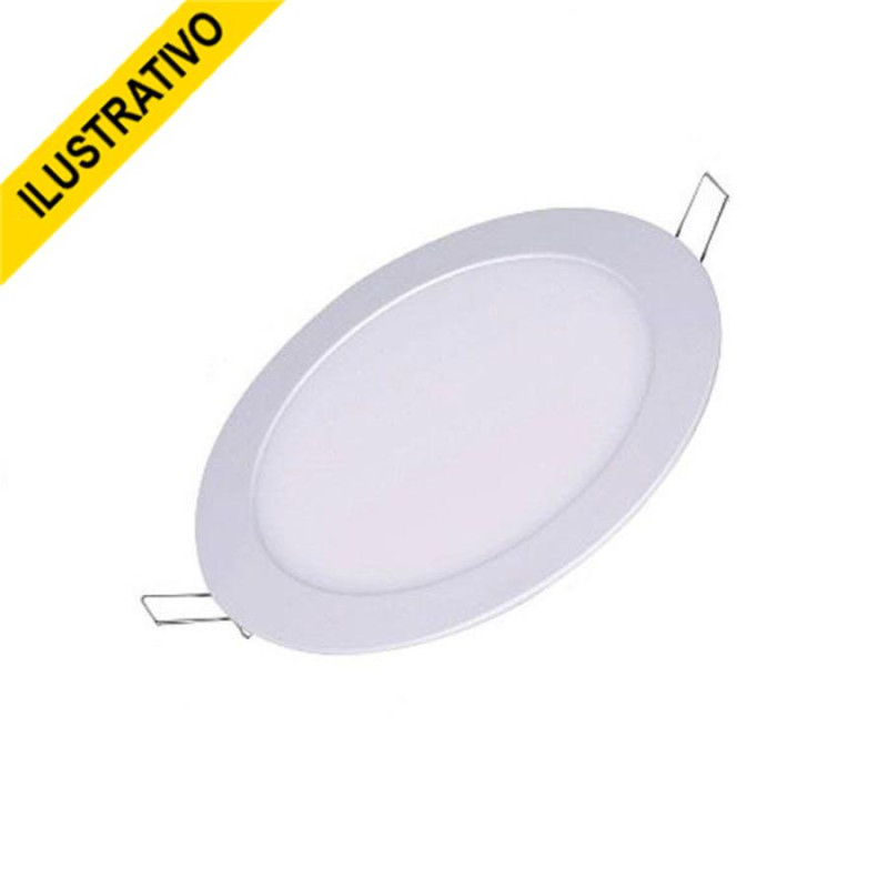 Painel Led Branco 22 Redondo Embutir 18w 6500k 15090170 Taschibra