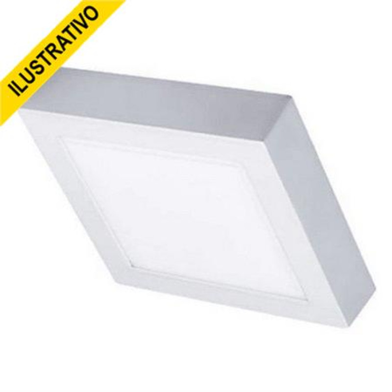 Painel Led Branco 30 Quadrado Sobrepor 24w 6500k 15070126 Taschibra