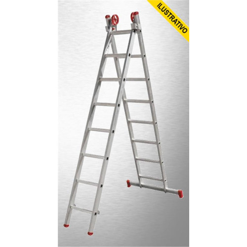 Escada Aluminio Extensivel 2x8 Esc0617 Botafogo